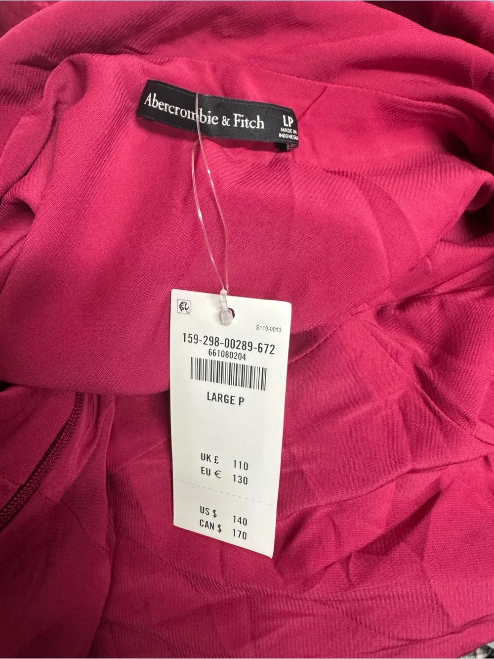 Abercrombie Fitch Cowl Neck Draped Maxi Dress Berry Petite Large New